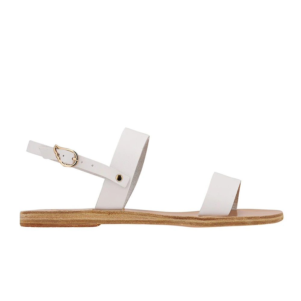 Clio Leather White sandals side