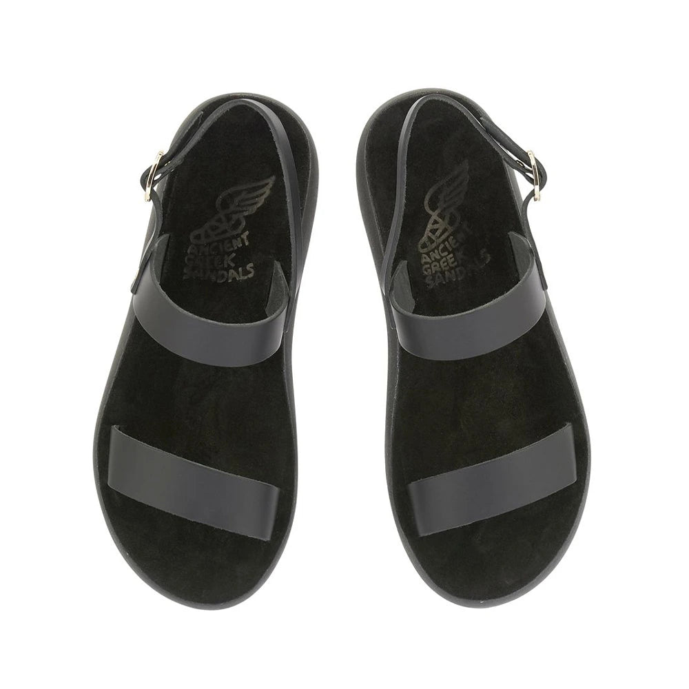 Clio Comfort Leather Black sandals top