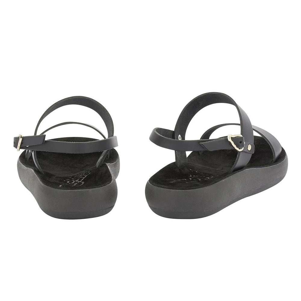 Clio Comfort Leather Black sandals back