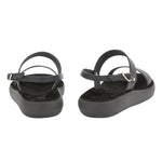 Clio Comfort Leather Black sandals back