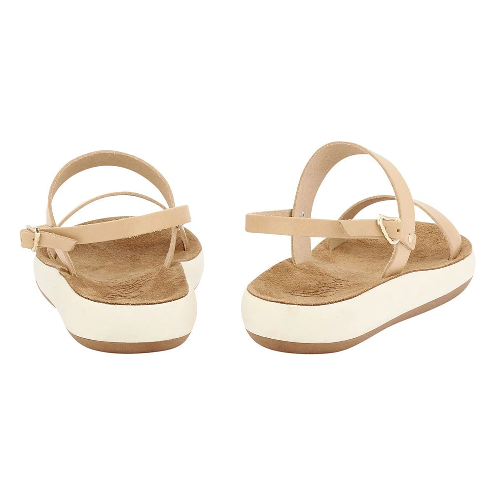 Clio Comfort Leather Natural sandals back