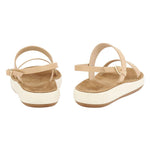 Clio Comfort Leather Natural sandals back