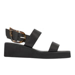 Clio Rainbow Black/Tortoiseshell sandals side