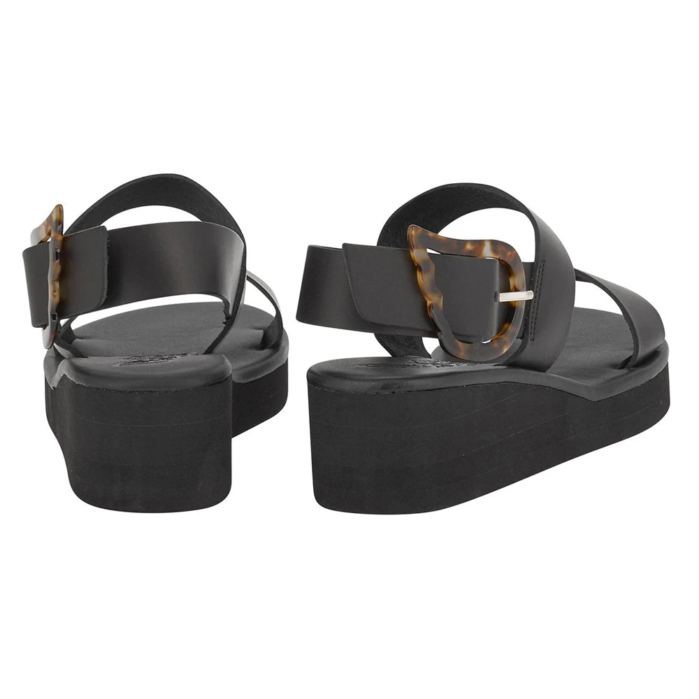Clio Rainbow Black/Tortoiseshell sandals back