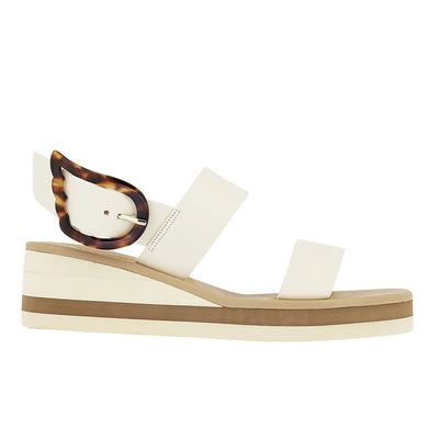 Clio Rainbow Leather Off White sandals side