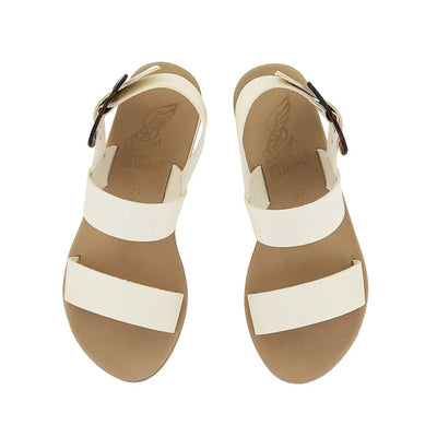 Clio Rainbow Leather Off White sandals top
