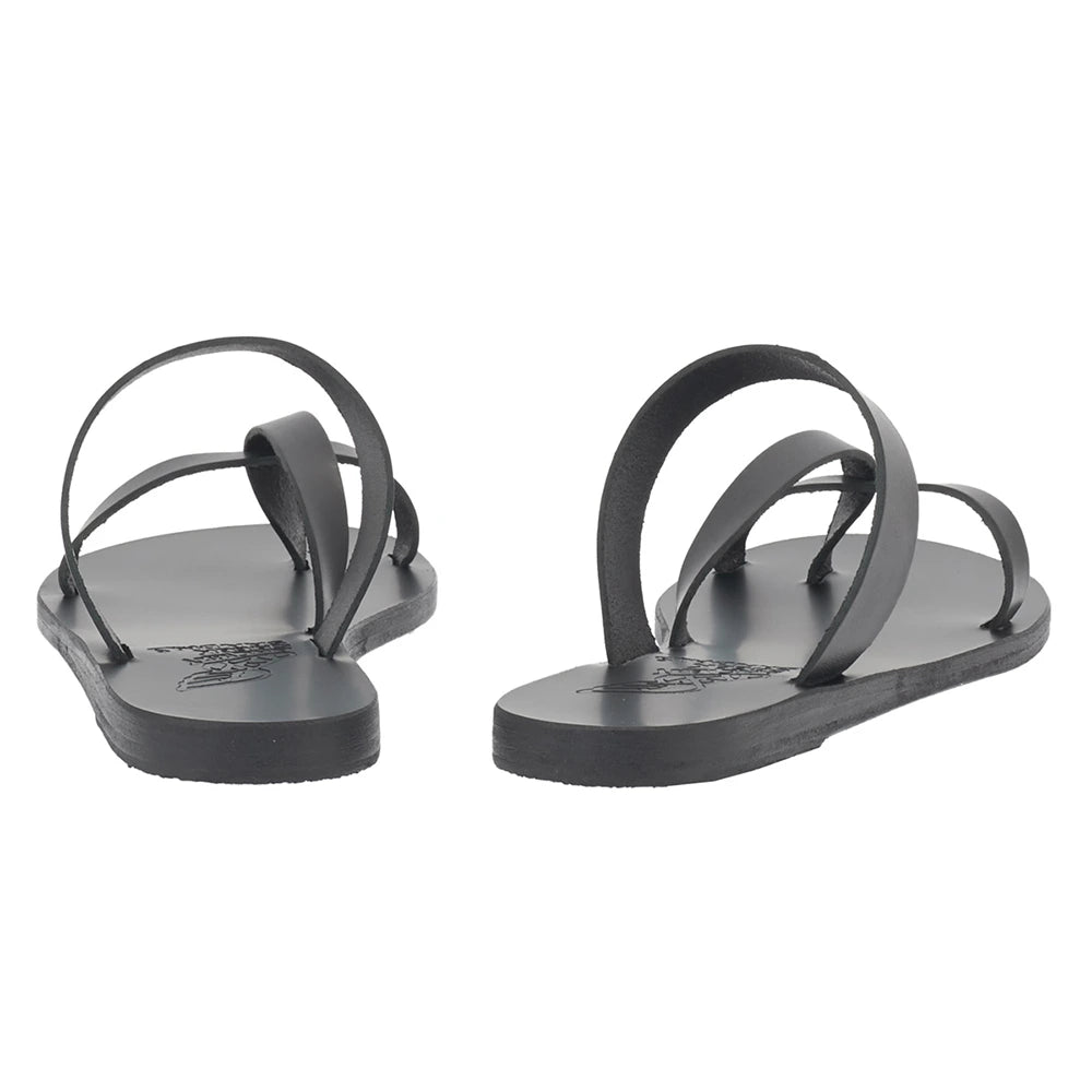 Daphnae Leather Black sandals back
