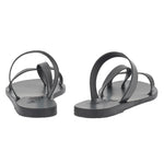 Daphnae Leather Black sandals back