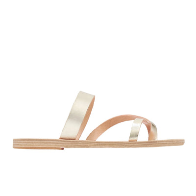 Daphnae Leather Platinum sandals side