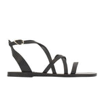 Delia Leather Black sandals side