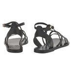 Delia Leather Black sandals back
