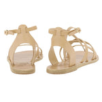 Delia Leather Natural sandals back
