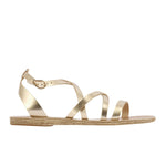 Delia Leather Platinum sandals side