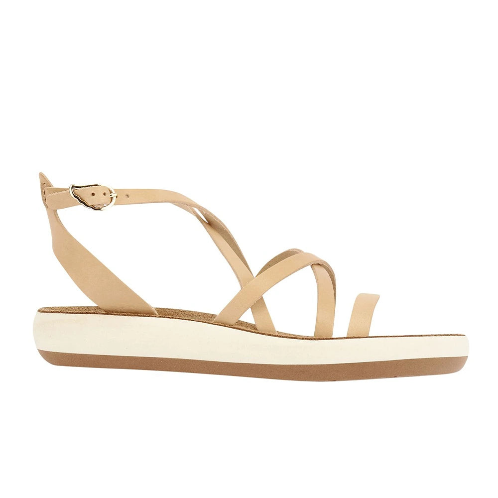 Delia Comfort Leather Natural sandals side