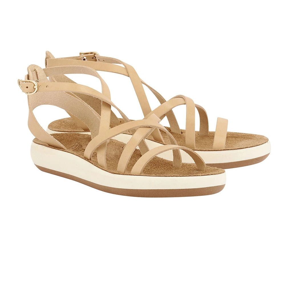 Delia Comfort Leather Natural sandals 3-4
