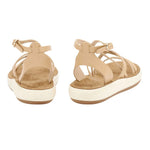 Delia Comfort Leather Natural sandals back