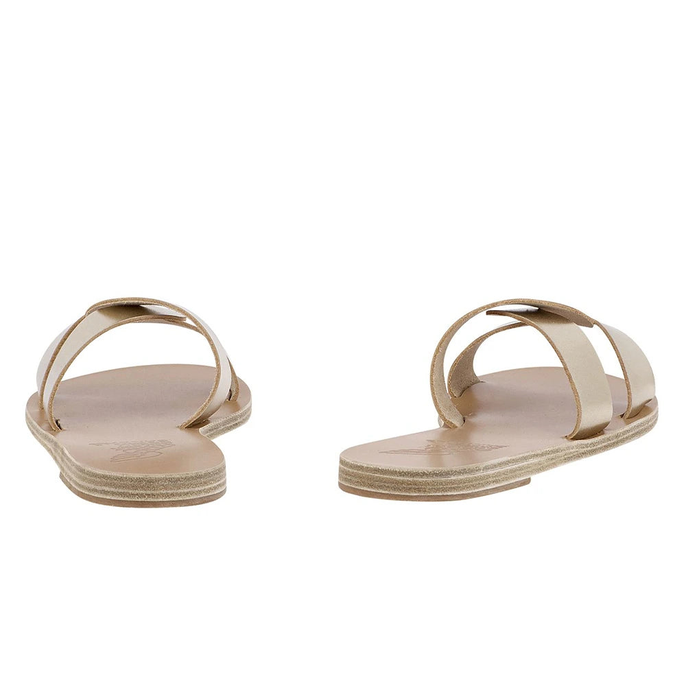 Desmos Leather Platinum sandals back