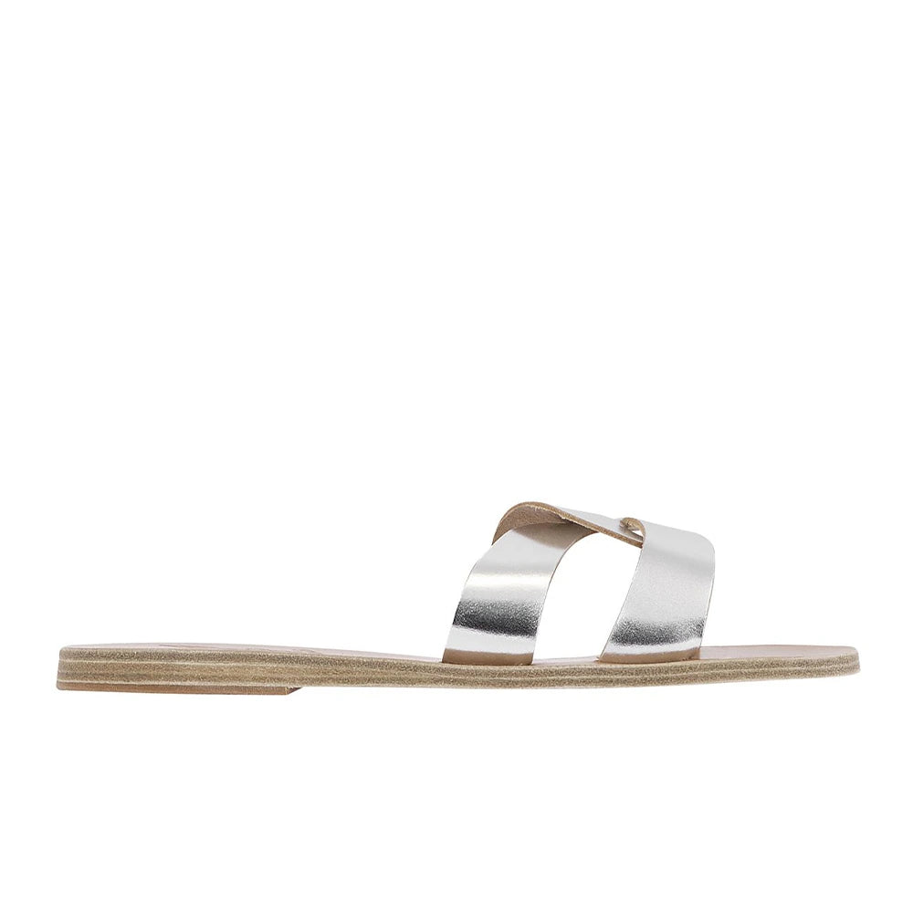 Desmos Leather Silver sandals side