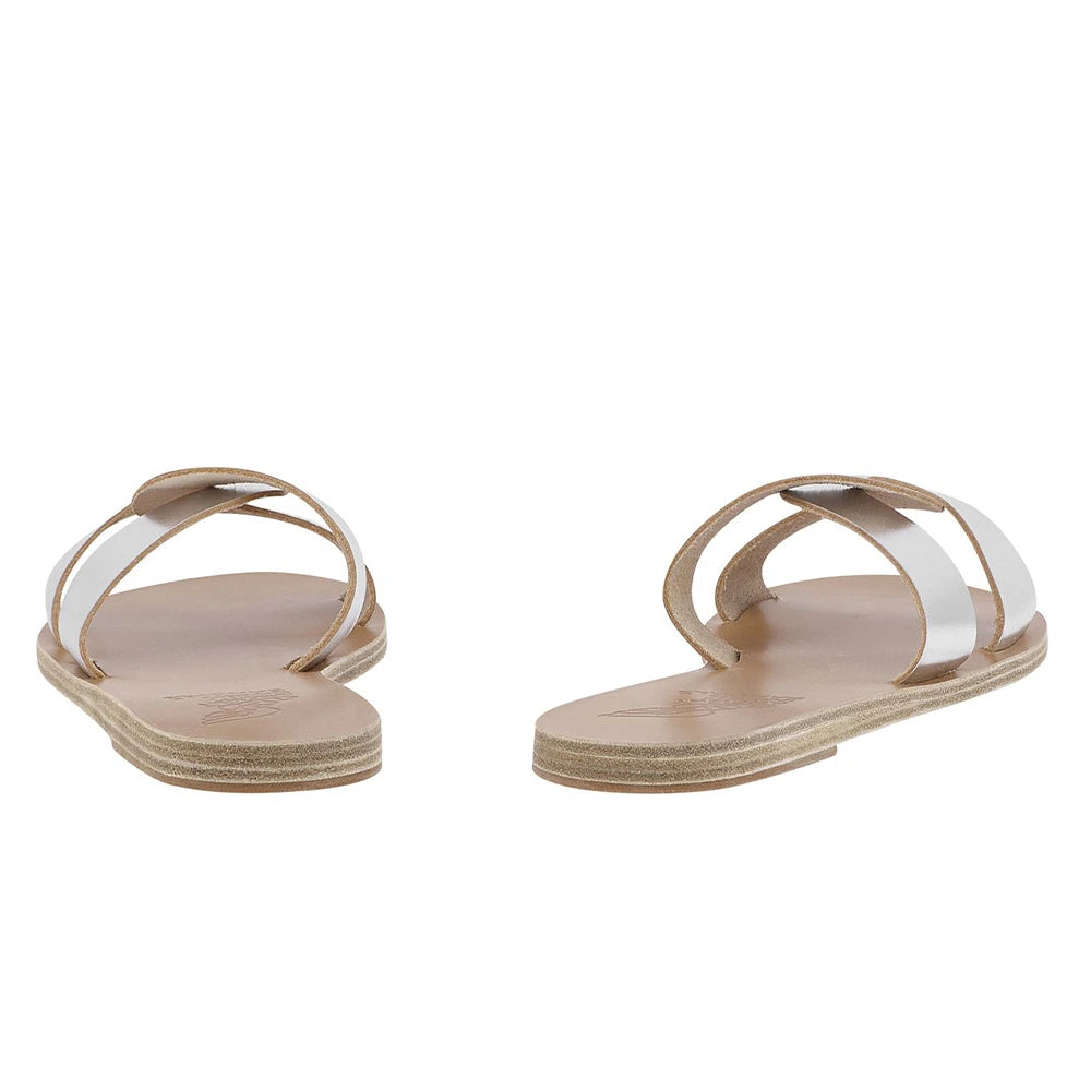 Desmos Leather Silver sandals back