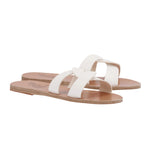 Desmos Leather White sandals 3-4