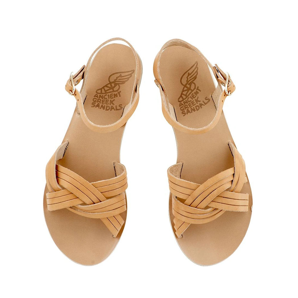 Electra Leather Natural sandals top
