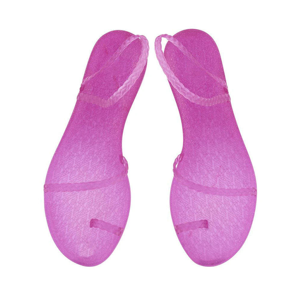 Eleftheria Clear/Fuchsia Glitter top