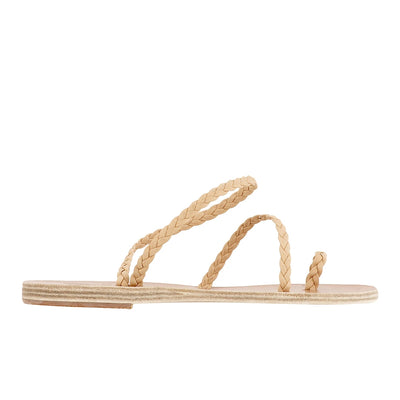 Eleftheria Leather Natural sandals side
