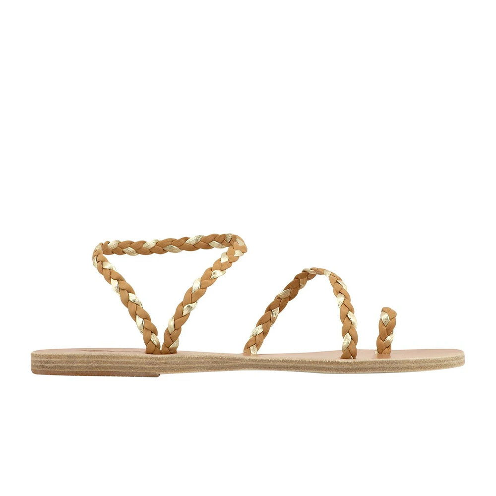 Eleftheria Leather Nat/Platinum sandals side