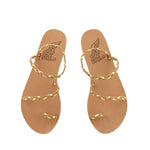 Eleftheria Leather Nat/Platinum sandals top