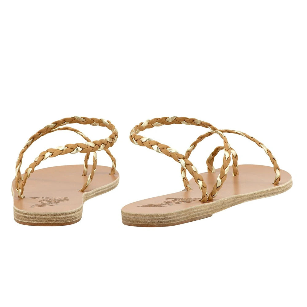 Eleftheria Leather Nat/Platinum sandals back