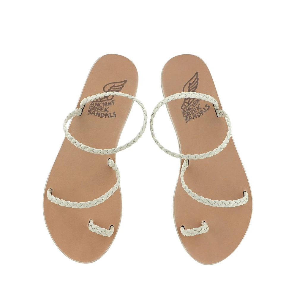 Eleftheria Leather Off White sandals top