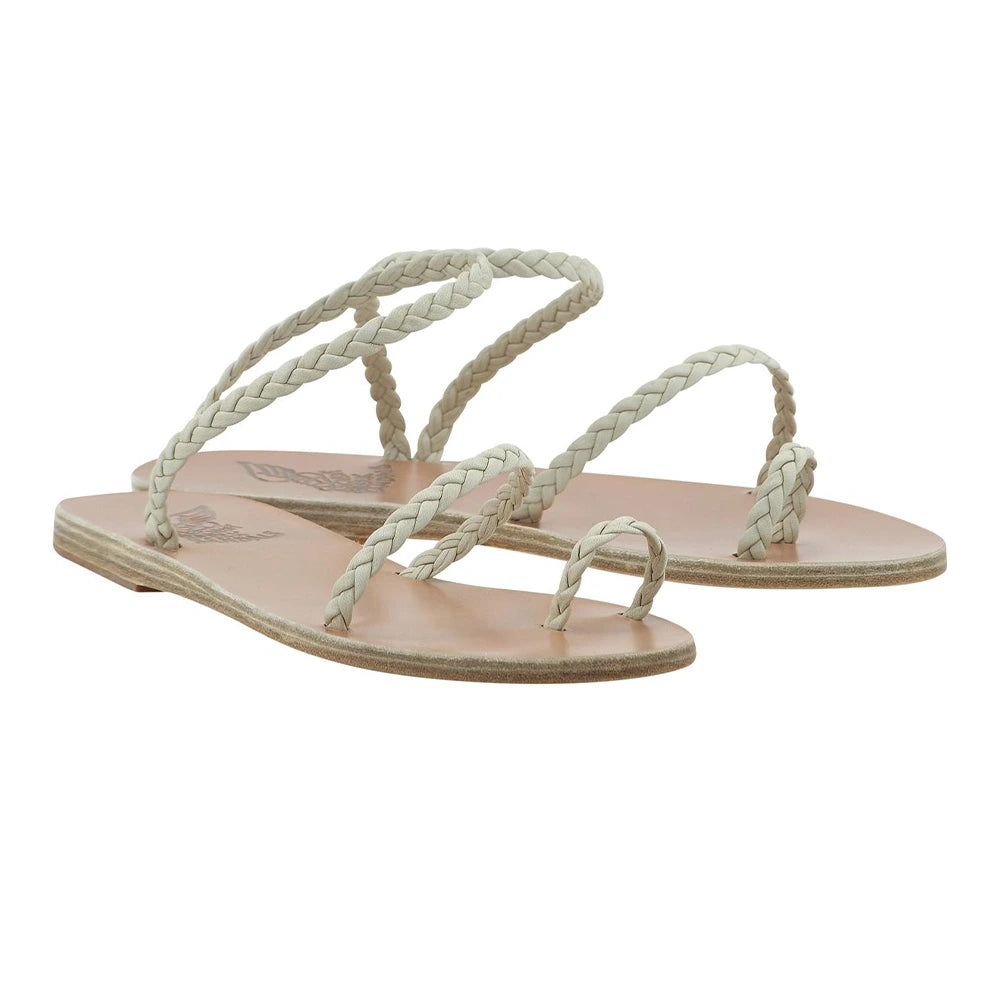 Eleftheria Leather Off White sandals 3-4