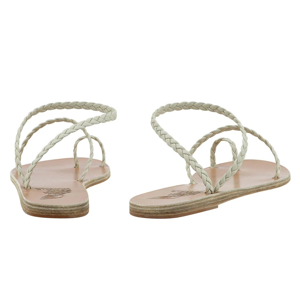 Eleftheria Leather Off White sandals back