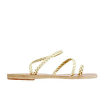 Eleftheria Leather Platinum sandals side