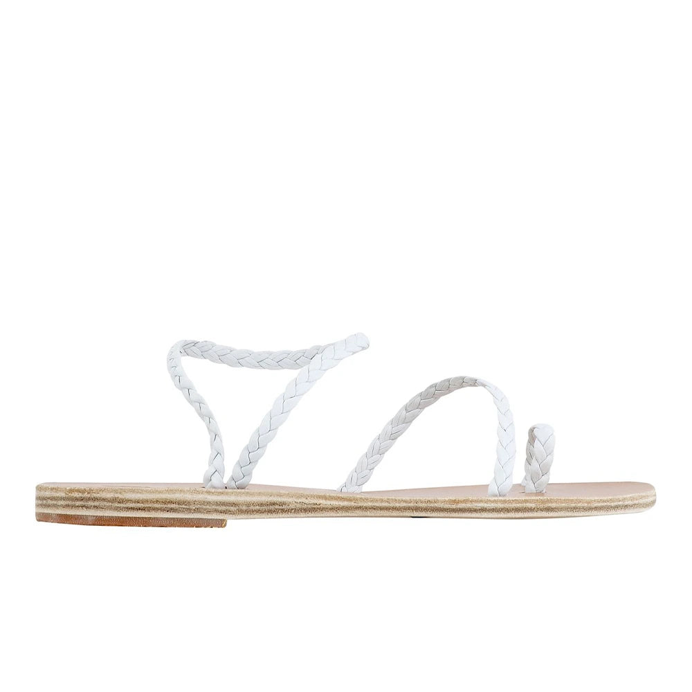 Eleftheria Leather White sandals side