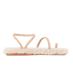 Eleftheria Shearling Natural sandals side