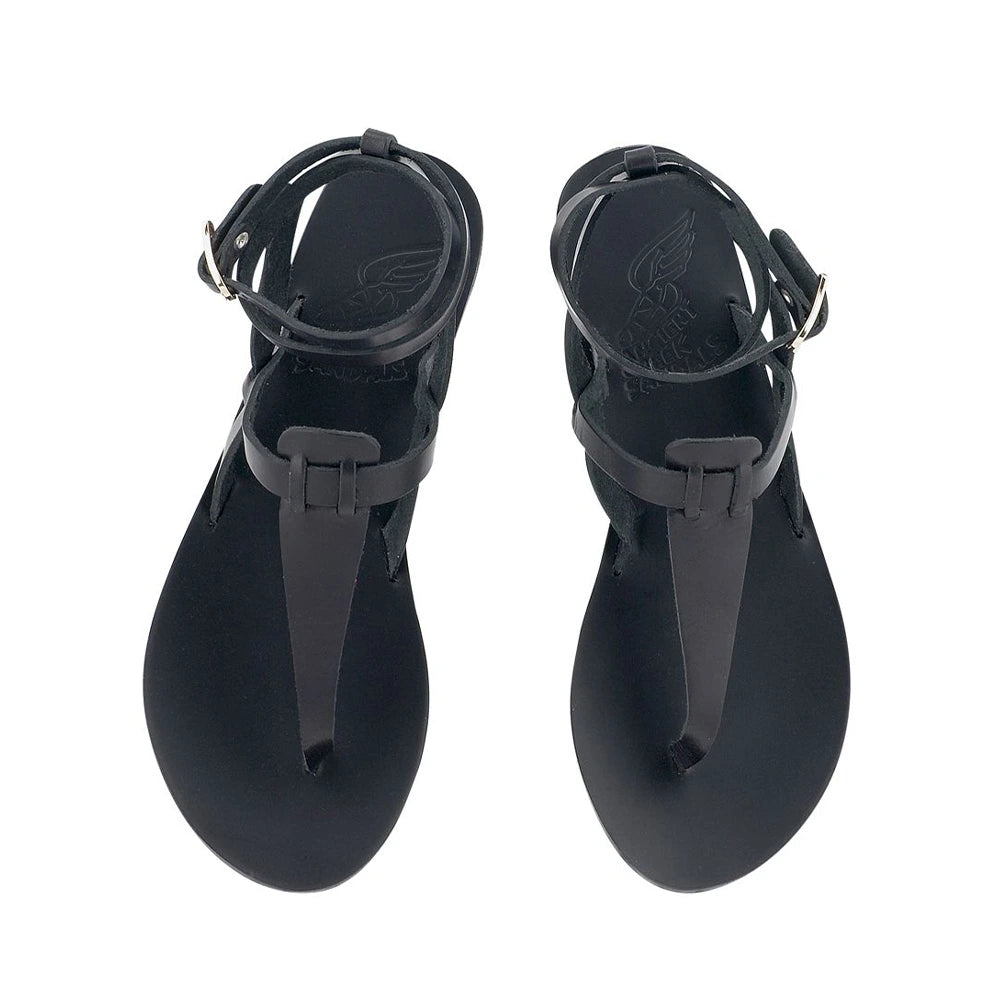 Estia Leather Black sandals top