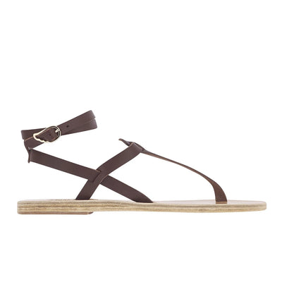 Estia Leather Chestnut sandals side