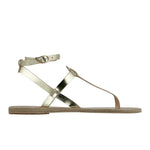 Estia Leather Platinum sandals side