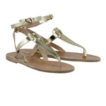 Estia Leather Platinum sandals 3-4