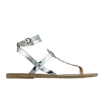 Estia Leather Silver sandals side