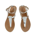 Estia Leather Silver sandals top