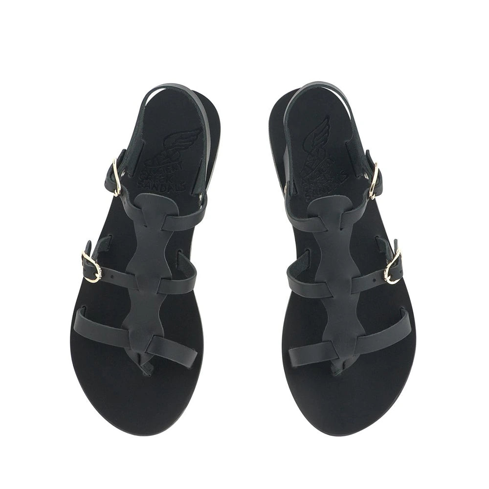 Grace Kelly Leather Black sandals top