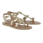 Grace Kelly Leather Platinum sandals 3-4