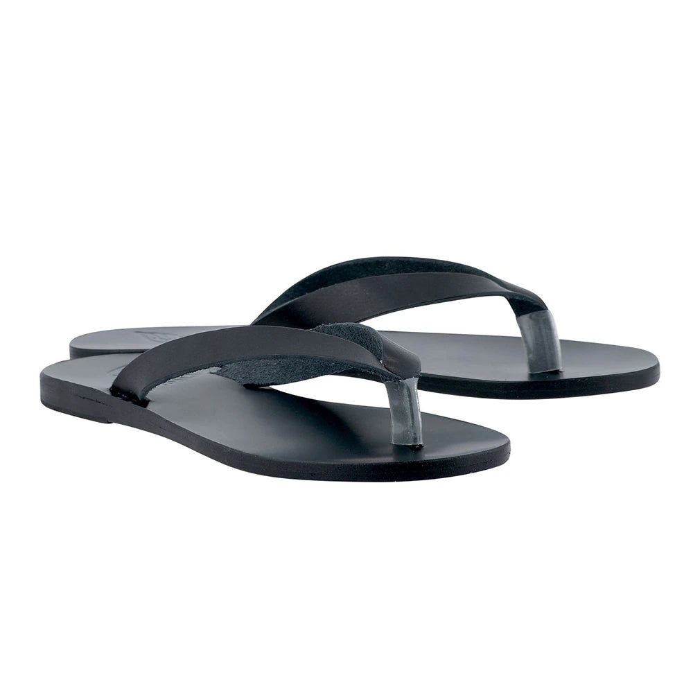 Hera Leather Black sandals 3-4