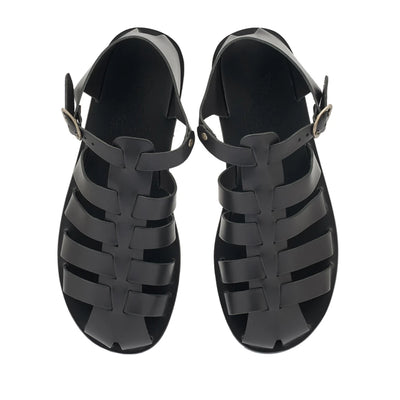 Homer Leather Black sandals top