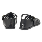 Homer Leather Black sandals back