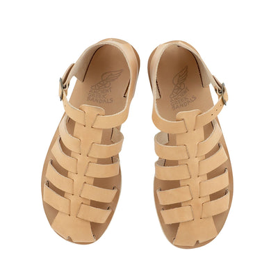 Homer Leather Natural sandals top