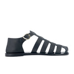 Homeria Leather Black sandals side