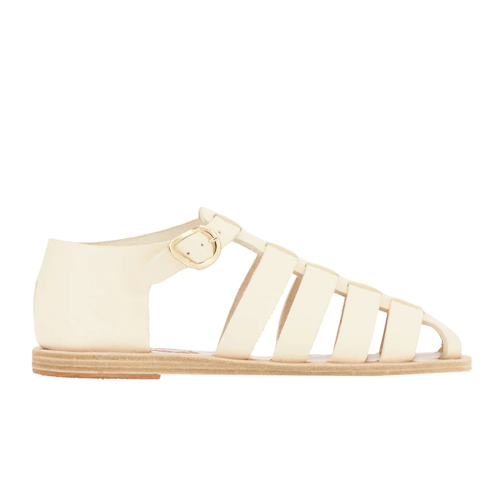 Homeria Leather Off White sandals side